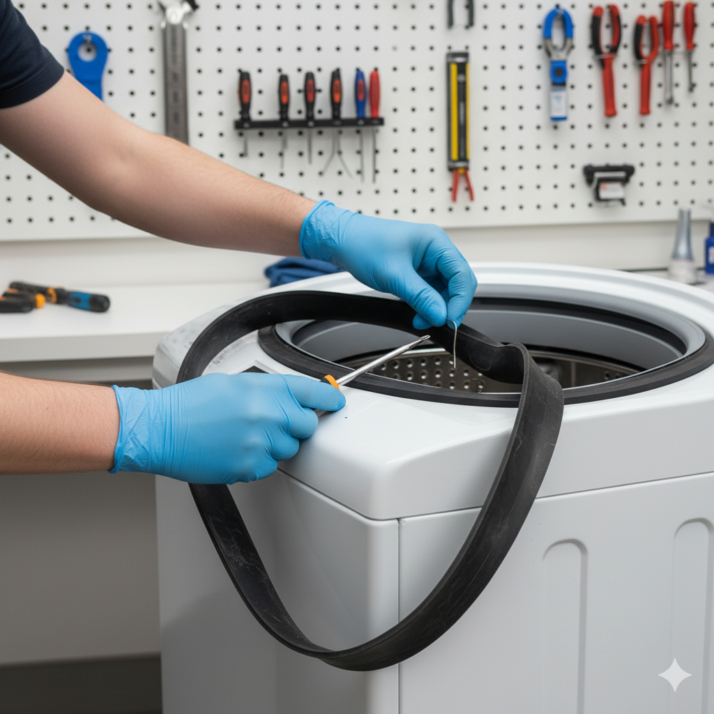 Замена порванной манжеты на стиральной машине Beko