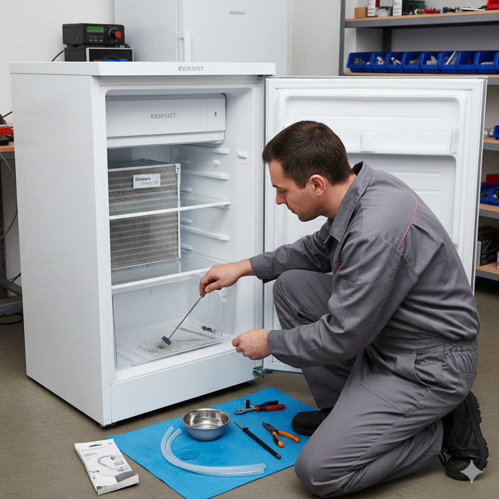 Прочистка дренажной системы холодильника