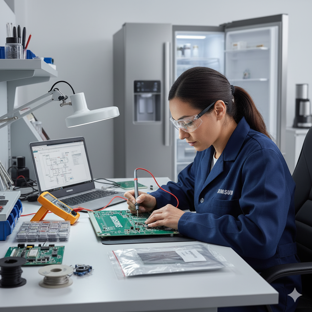 Ремонт и пайка платы управления холодильника Samsung