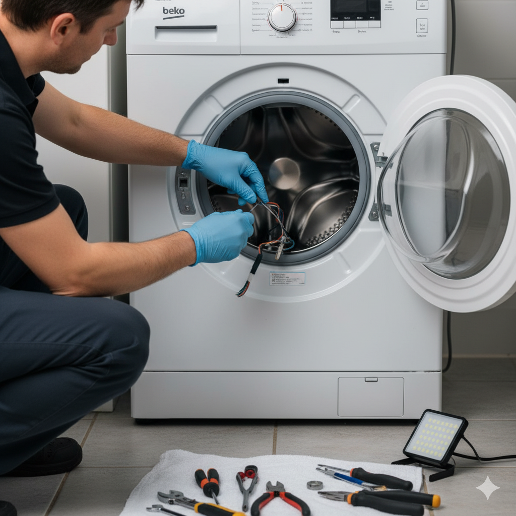 Ремонт замка блокировки люка на стиральной машине Beko