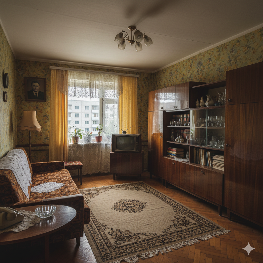 Комната в квартире старого фонда после обработки