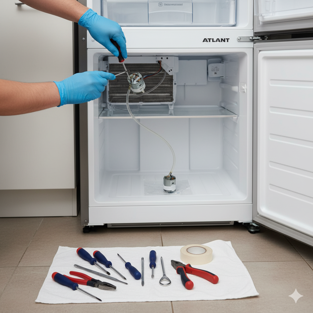 Замена термостата в холодильнике Atlant