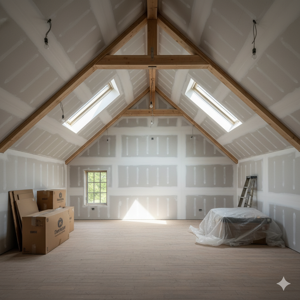 Чистый чердак в дачном доме